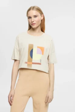 ESPRIT Baumwoll-T-Shirt Mit Geometrischem Print
