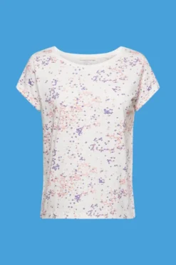 ESPRIT Baumwoll-T-Shirt Mit Floralem Print -Esprit Geschäft 023CC1K307 114 20