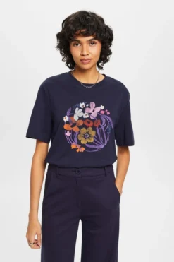ESPRIT T-Shirt Mit Blumen-Print