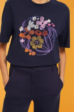 ESPRIT T-Shirt Mit Blumen-Print -Esprit Geschäft 023EE1K333 400 16