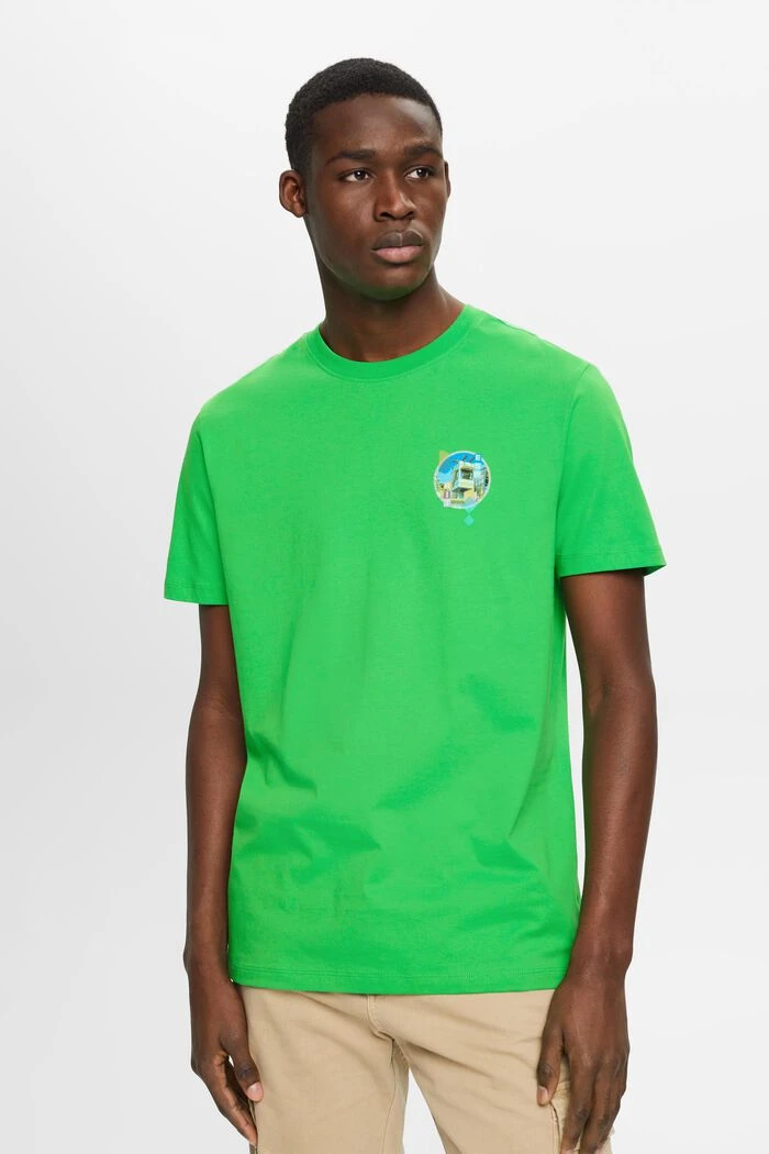 ESPRIT Slim-Fit-Shirt Aus Baumwolle Mit Kleinem Print 1 ESPRIT Slim-Fit-Shirt Aus Baumwolle Mit Kleinem Print