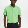ESPRIT Pikee-Poloshirt Mit Streifendetails