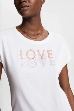ESPRIT Jersey-T-Shirt Mit Applikation -Esprit Geschäft 023EO1K312 101 16