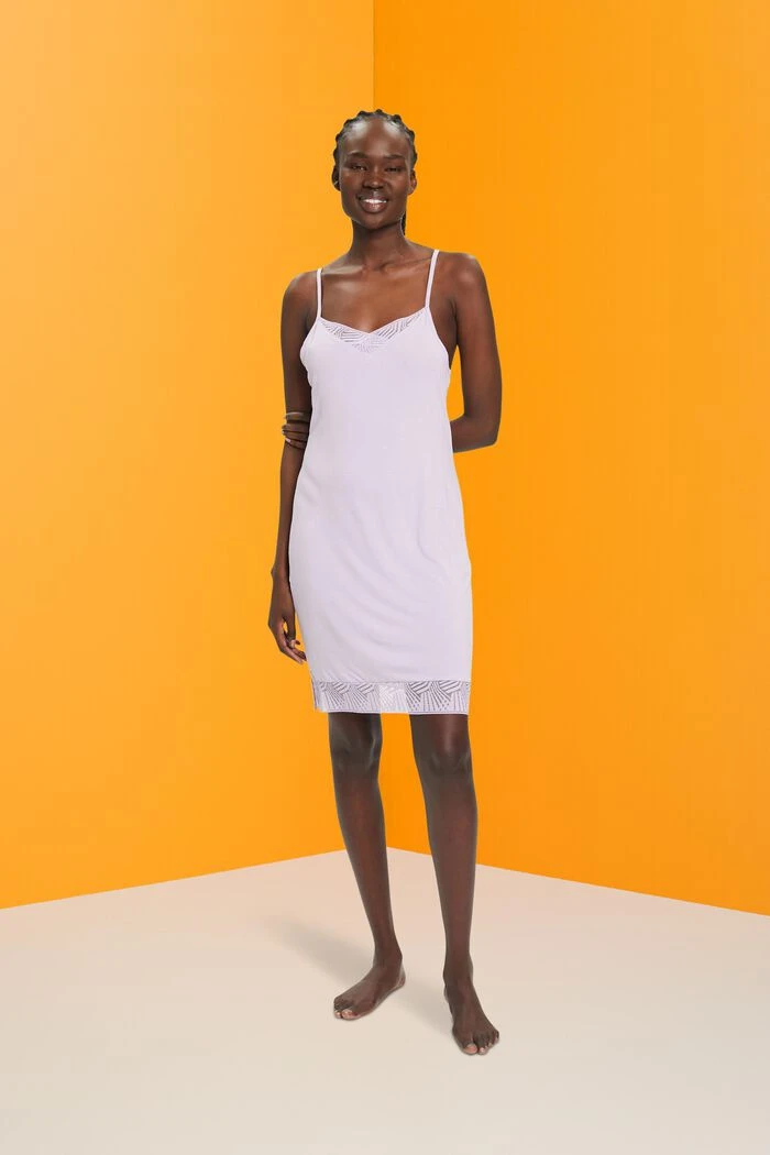 ESPRIT Jersey-Chemise Mit Spitzenbesatz 2 ESPRIT Jersey-Chemise Mit Spitzenbesatz – Bild 2