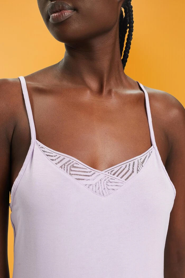 ESPRIT Jersey-Chemise Mit Spitzenbesatz 3 ESPRIT Jersey-Chemise Mit Spitzenbesatz – Bild 3