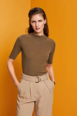 ESPRIT Geripptes T-Shirt