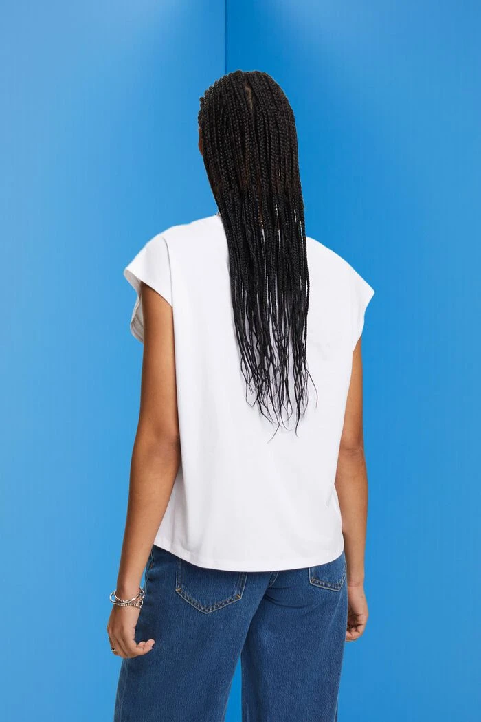 ESPRIT Ärmelloses Baumwolltop Mit V-Ausschnitt 4 ESPRIT Ärmelloses Baumwolltop Mit V-Ausschnitt – Bild 4