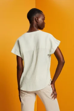 ESPRIT Strukturierte Baumwollbluse -Esprit Geschäft 033EE1F316 335 11