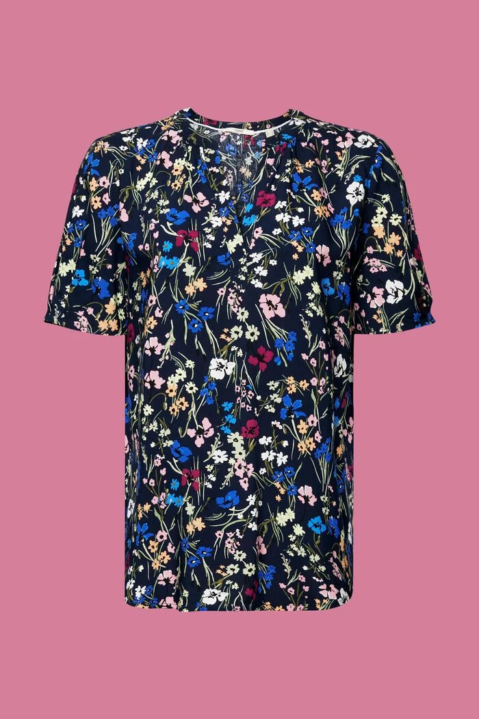 ESPRIT Florale Bluse Mit Geschlitztem Ausschnitt 7 ESPRIT Florale Bluse Mit Geschlitztem Ausschnitt – Bild 7