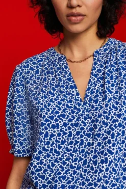 ESPRIT Florale Bluse Mit V-Ausschnitt -Esprit Geschäft 033EE1F333 418 16