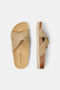 ESPRIT Veloursleder-Pantoletten Mit überkreuzten Riemen -Esprit Geschäft 033EK1W303 290 31