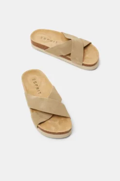 ESPRIT Veloursleder-Pantoletten Mit überkreuzten Riemen -Esprit Geschäft 033EK1W303 290 34