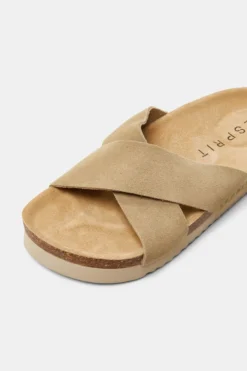 ESPRIT Veloursleder-Pantoletten Mit überkreuzten Riemen -Esprit Geschäft 033EK1W303 290 36