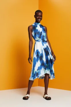 ESPRIT Midikleid In Crinkle-Optik Mit Allover-Print -Esprit Geschäft 033EO1E331 113 15