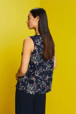 ESPRIT Ärmellose Bluse, Baumwolle-Leinen-Mix -Esprit Geschäft 043CC1F310 408 11