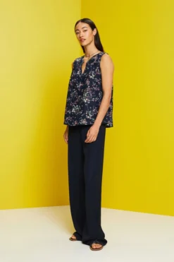 ESPRIT Ärmellose Bluse, Baumwolle-Leinen-Mix -Esprit Geschäft 043CC1F310 408 15