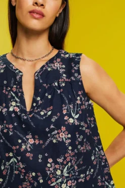 ESPRIT Ärmellose Bluse, Baumwolle-Leinen-Mix -Esprit Geschäft 043CC1F310 408 16