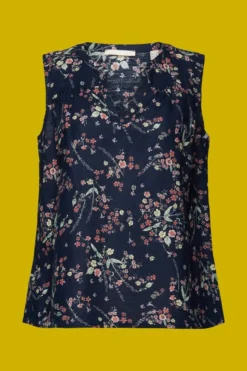ESPRIT Ärmellose Bluse, Baumwolle-Leinen-Mix -Esprit Geschäft 043CC1F310 408 20