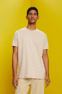 ESPRIT Gestreiftes Jersey T-Shirt, 100 % Baumwolle