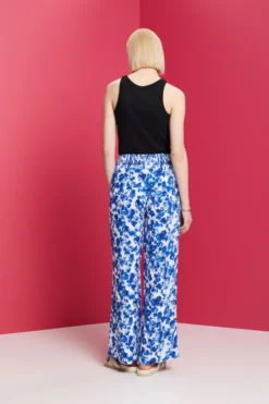 ESPRIT Gemusterte Pull-on-Hose Mit Weitem Bein -Esprit Geschäft 043EE1B339 058 11