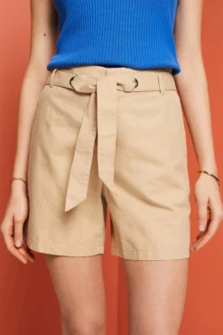 ESPRIT Shorts Mit Bindegürtel, Baumwoll-Leinenmix 9 ESPRIT Shorts Mit Bindegürtel, Baumwoll-Leinenmix -Esprit Geschäft 043EE1C310 285 16