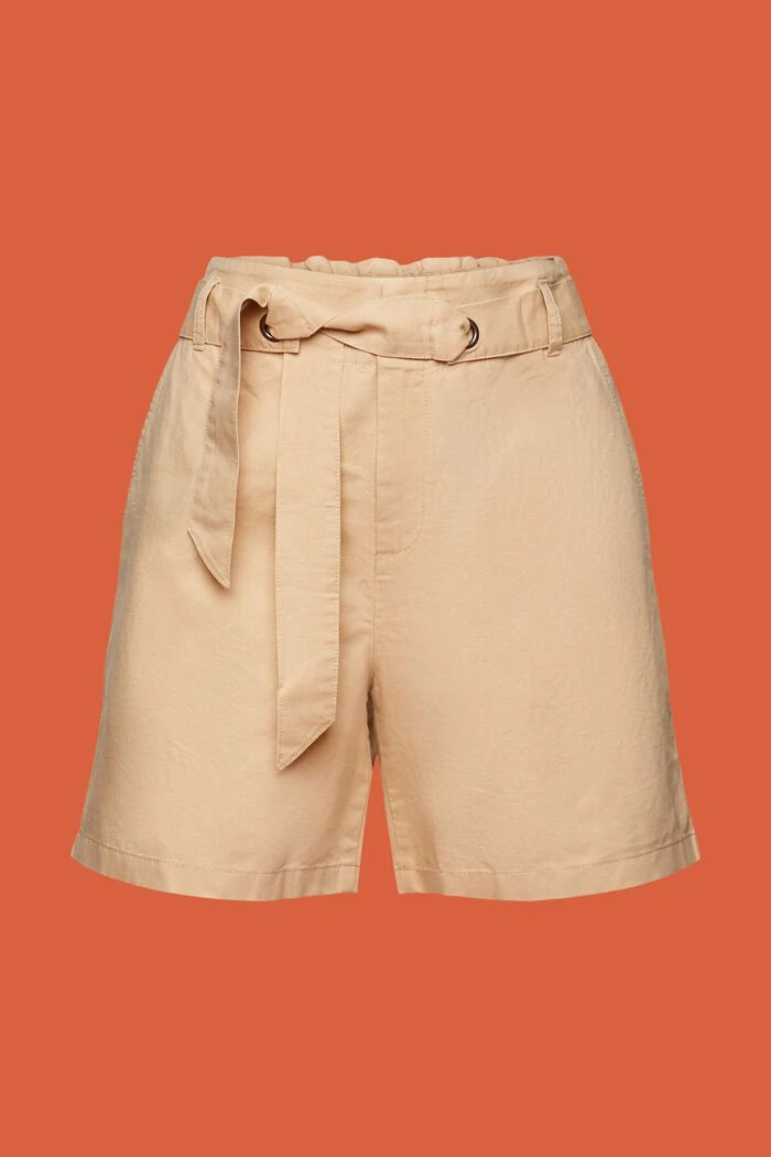 ESPRIT Shorts Mit Bindegürtel, Baumwoll-Leinenmix 7 ESPRIT Shorts Mit Bindegürtel, Baumwoll-Leinenmix – Bild 7