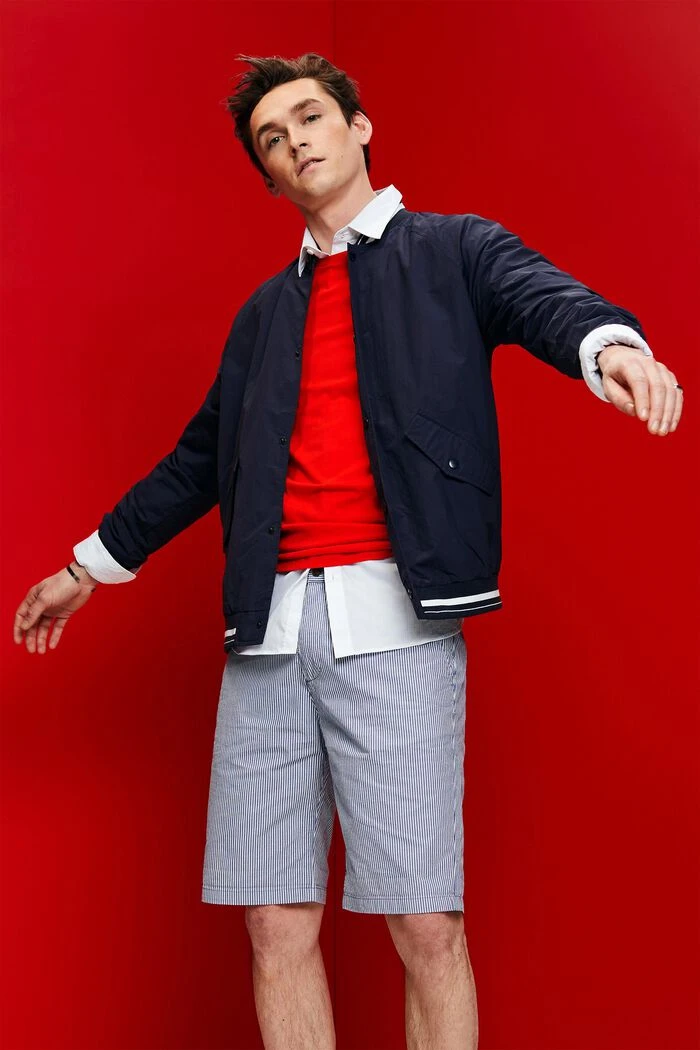 ESPRIT Gestreifte Chino-Shorts, 100 % Baumwolle 7 ESPRIT Gestreifte Chino-Shorts, 100 % Baumwolle – Bild 7