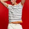 ESPRIT Gestreiftes T-Shirt, 100 % Baumwolle