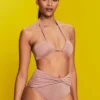ESPRIT Recycelt: Glitzernde Bikinihose Mit Hohem Bund
