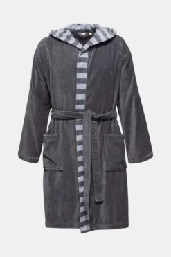 ESPRIT Herren-Bademantel Mit Streifen, 100% Baumwolle