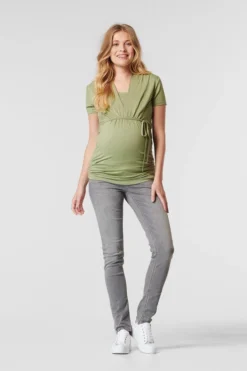 ESPRIT T-Shirt Mit Bindegürtel, LENZING™ ECOVERO™