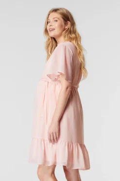 ESPRIT Recycelt: Chiffonkleid Mit Volants