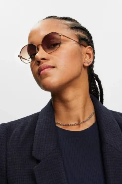 ESPRIT Sonnenbrille Mit Filigraner, Goldener Fassung Aus Metall -Esprit Geschäft 39205S 584 37