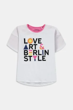 ESPRIT Baumwoll-T-Shirt Mit Positivem Print Auf Der Brust
