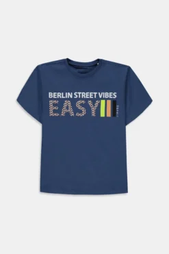 ESPRIT Baumwoll-T-Shirt Mit Positivem Print Auf Der Brust