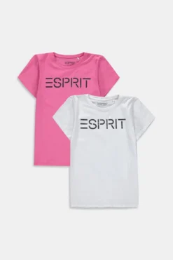 ESPRIT 2er-Pack T-Shirts Mit Metallic-Logoprint