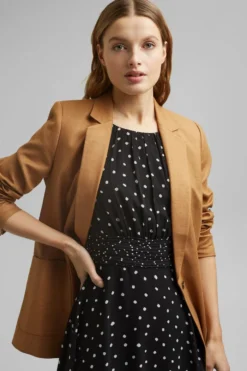 ESPRIT Recycelt: Chiffon-Kleid Mit Geraffter Taille -Esprit Geschäft 991EO1E304 003 13