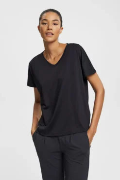 ESPRIT Active-T-Shirt Mit V-Ausschnitt Und E-DRY -Esprit Geschäft 992EI1K314 001 10