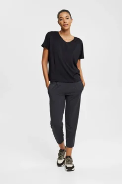 ESPRIT Active-T-Shirt Mit V-Ausschnitt Und E-DRY