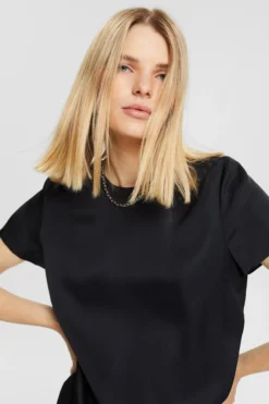 ESPRIT Satinbluse, LENZING™ ECOVERO™ -Esprit Geschäft 992EO1F313 001 19