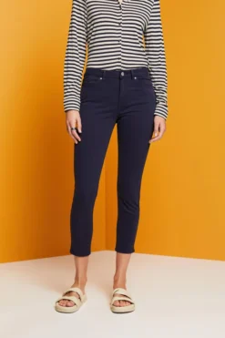 ESPRIT Stretchige Mid-Rise-Hose In Cropped-Länge