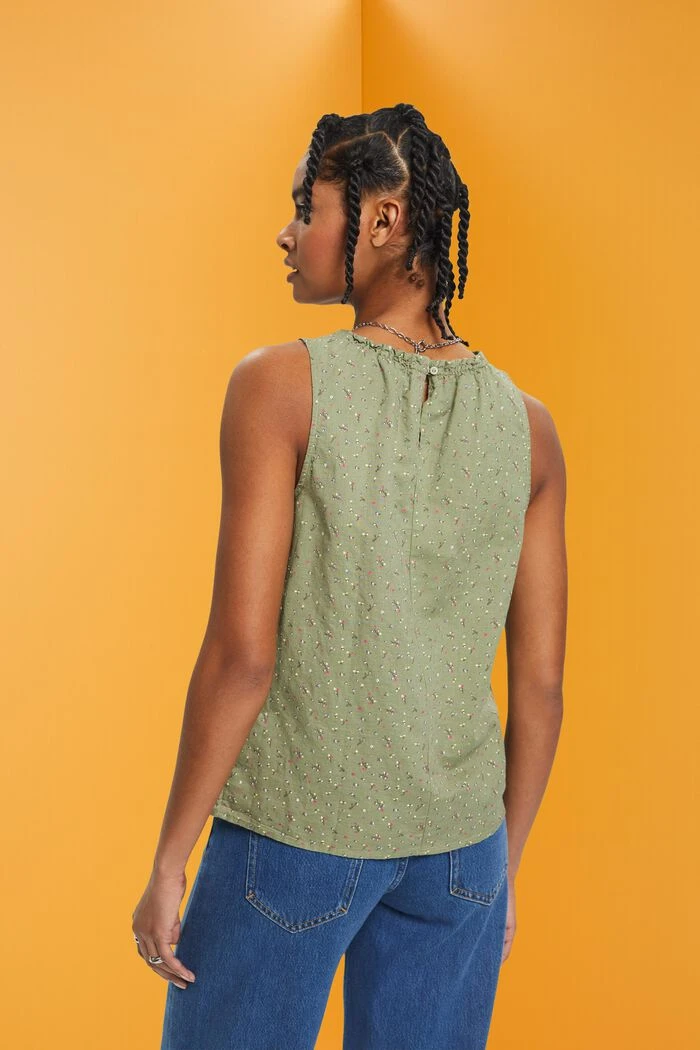 ESPRIT Ärmellose Leinenbluse Mit Floralem Print 4 ESPRIT Ärmellose Leinenbluse Mit Floralem Print – Bild 4