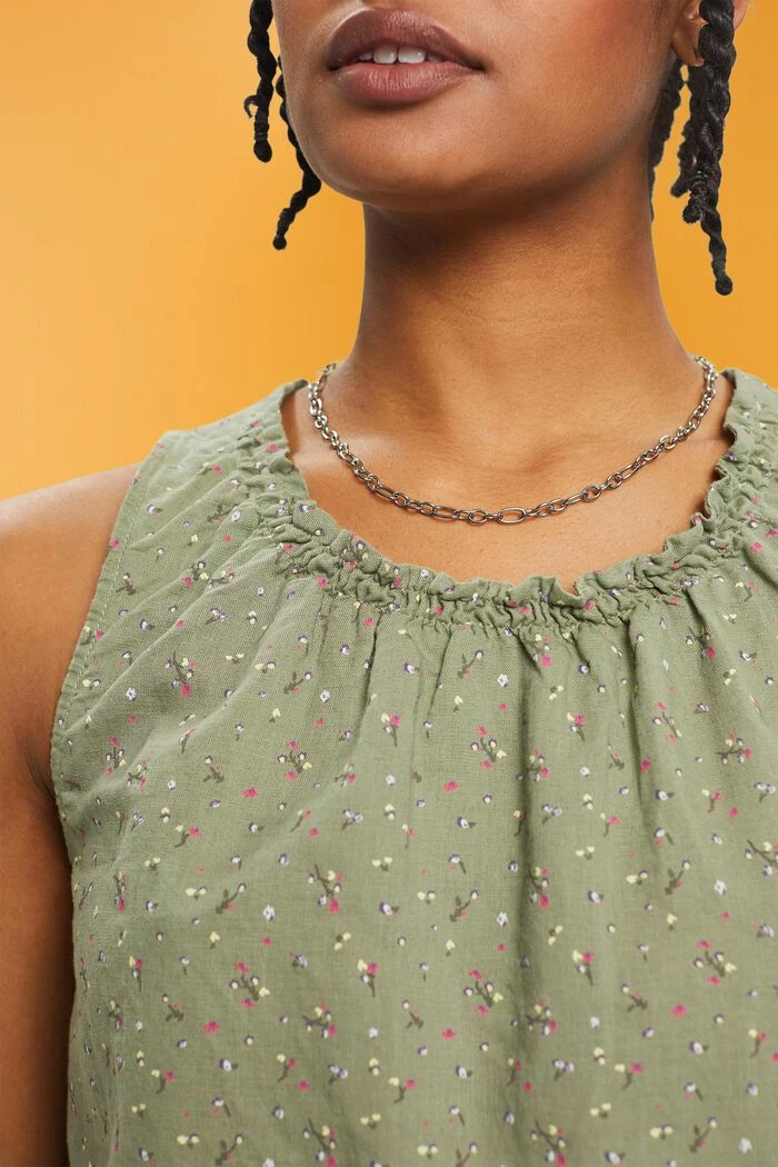 ESPRIT Ärmellose Leinenbluse Mit Floralem Print 3 ESPRIT Ärmellose Leinenbluse Mit Floralem Print – Bild 3