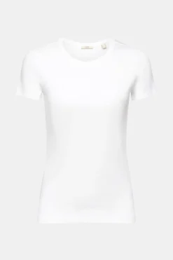 ESPRIT T-Shirt Mit Geripptem Rundhalsausschnitt -Esprit Geschäft 993EE1K344 100 20