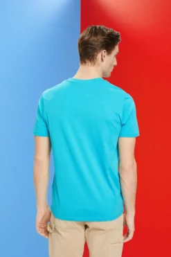 ESPRIT T-Shirt Aus Baumwolle Mit V-Ausschnitt, Slim Fit -Esprit Geschäft 993EE2K305 380 11