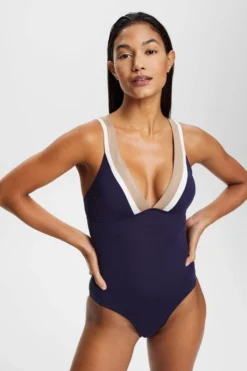 ESPRIT Dreifarbiger Badeanzug