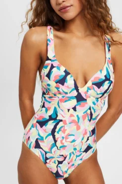 ESPRIT Badeanzug, Wattierte Cups, Floraler Print - Carilo