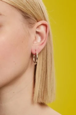 ESPRIT Kleine Creolen, Edelstahl -Esprit Geschäft ESCO23011LRG 925 37